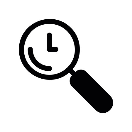 Search History or Time Analysis Vector Symbolのイラスト素材