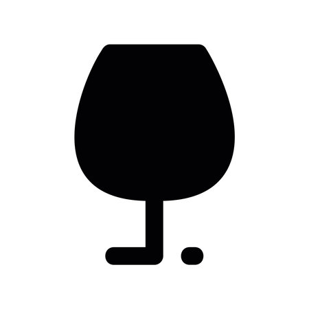 Monochrome Silhouette of a Goblet for Serving Beveragesのイラスト素材