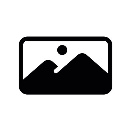 Simple black vector icon with a theme picture, image
