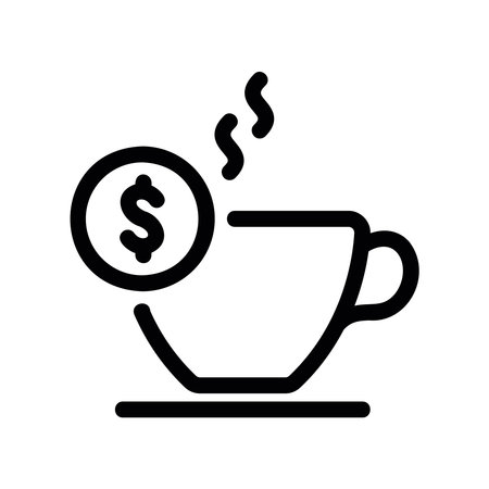 Simple black vector icon with a theme coffee breakのイラスト素材