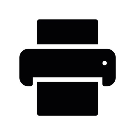 Simple black vector icon with a theme printer