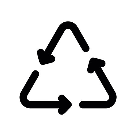 Simple vector icon recycling arrow