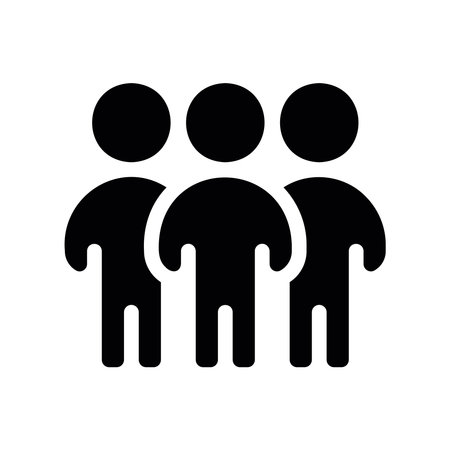 Simple vector icon team