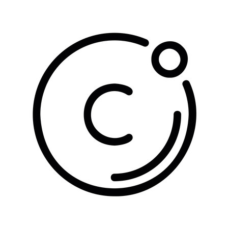 Simple black vector icon with a theme degree Celsiusのイラスト素材