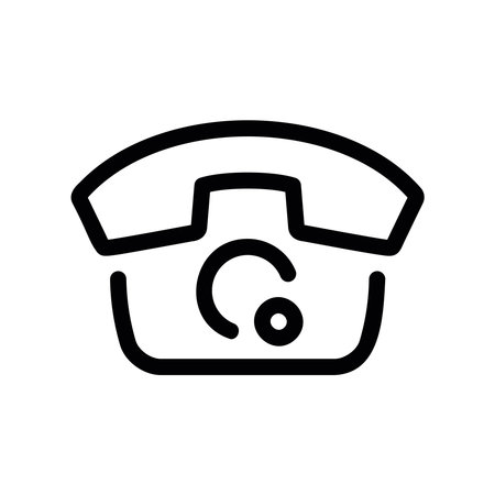 Simple black vector icon with a theme landline phoneのイラスト素材
