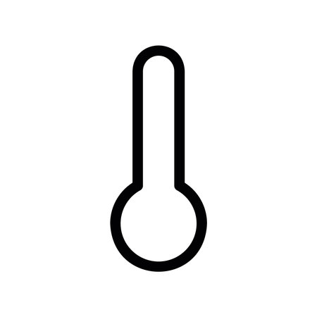 Simple black vector icon with a theme mercury thermometer