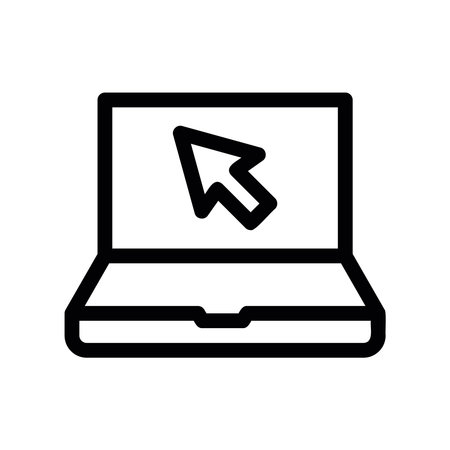 Simple black vector icon with a theme desktop notebookのイラスト素材