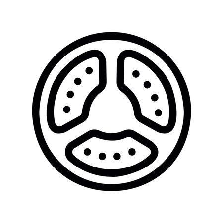 Simple black vector icon with a theme diced tomatoのイラスト素材