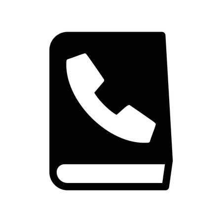 Simple black vector icon with a theme phone bookのイラスト素材