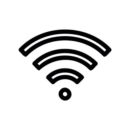 Simple black vector icon with a theme wireless network diggingのイラスト素材