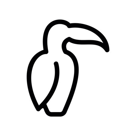 Simple black vector icon with a theme pelicanのイラスト素材
