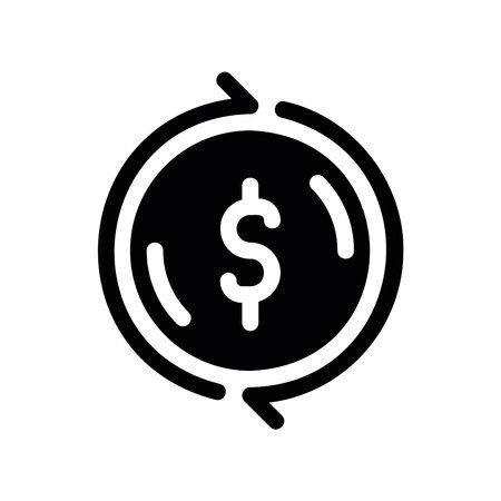 A minimal flat design icon with a modern look currency exchangeのイラスト素材