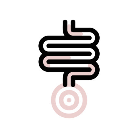 A minimal flat design icon with a modern look intestinal inflammationのイラスト素材