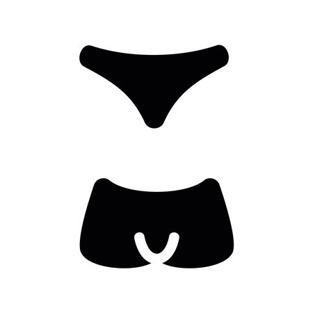 A minimal flat design icon with a modern look men and women underwearのイラスト素材