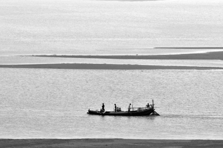 Boats fishing in the Indian River.の写真素材