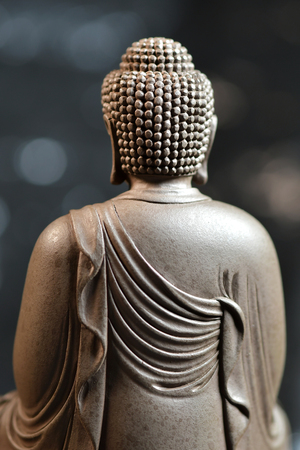 Behind the Buddha Zen styleの写真素材