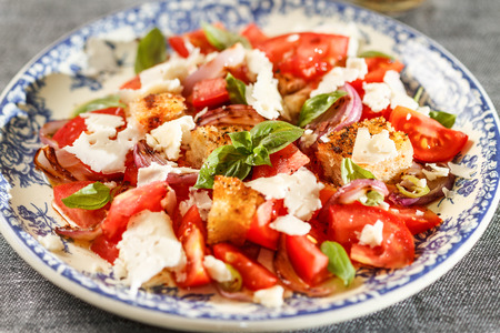 Rustic tomatoes saladの写真素材