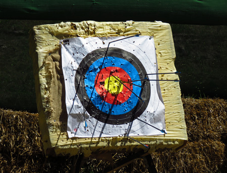 Archery target in park of Kalemegdan fortress in Belgrade