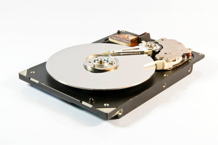 Nude Harddisk on white background