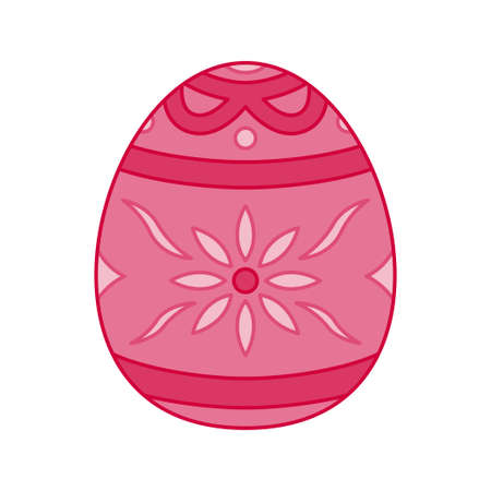 Easter egg isolated on white background. Vector illustrationのイラスト素材