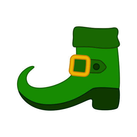 Leprechaun boot isolated on white background. Vector illustrationのイラスト素材