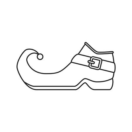 Leprechaun boot isolated on white background. Vector illustrationのイラスト素材