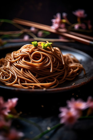 a Soba with blur backgroundの素材