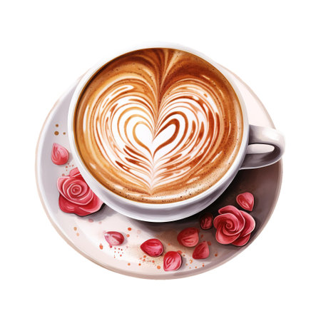 Caffeine Affection: Valentine Love Coffee - A Festive Blend for Your Love Celebrationの素材