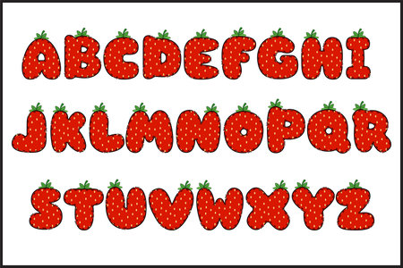 Handcrafted Juicy letters color creative art typographic designのイラスト素材