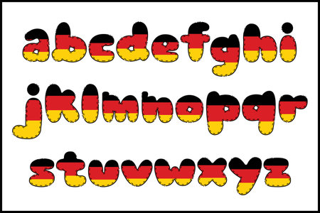 Handcrafted Geography letters color creative art typographic designのイラスト素材