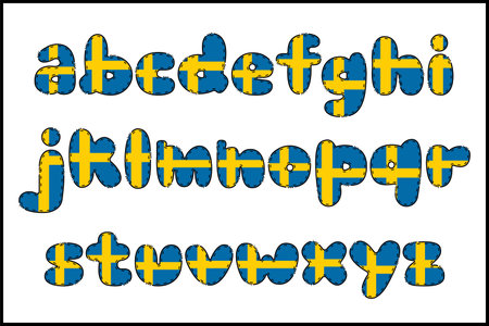 Handcrafted Nations letters color creative art typographic designのイラスト素材