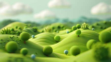 Nature's beauty, green hillsの素材