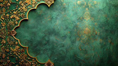 Ramadan Green Gold Theme Backgroundの素材