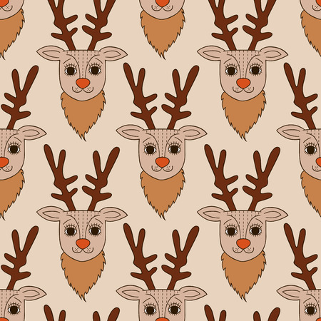 Deer seamless pattern のイラスト素材