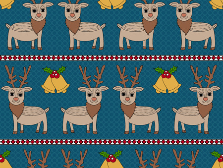 Deer seamless pattern のイラスト素材