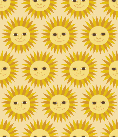 seamless sun pattern のイラスト素材