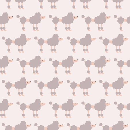 seamless poodle dog cartoon pattern のイラスト素材
