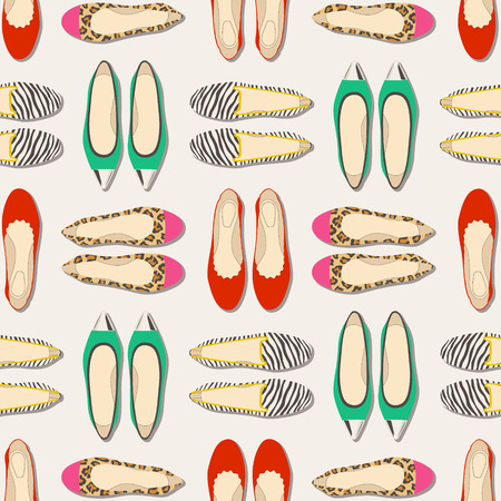 seamless shoes pattern のイラスト素材