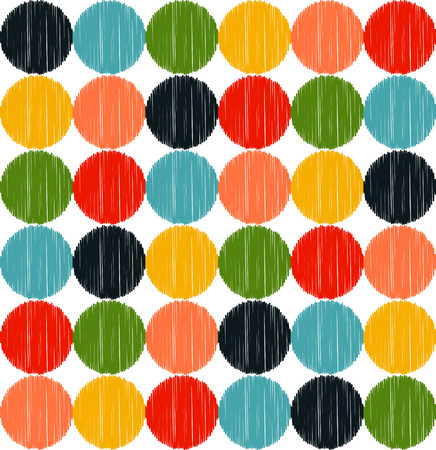 seamless circles dots pattern のイラスト素材