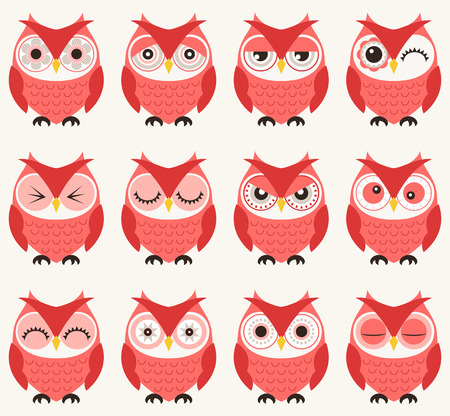 seamless owls pattern のイラスト素材