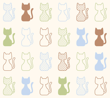 seamless cat pattern のイラスト素材