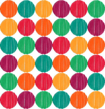 seamless circles dots pattern のイラスト素材
