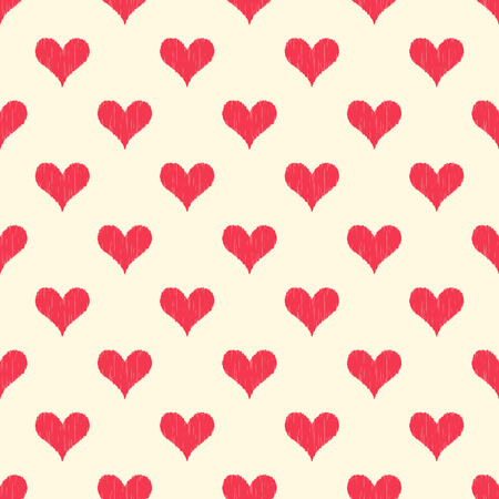 seamless red heart pattern のイラスト素材