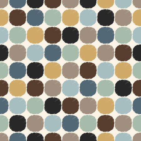 seamless circles dots pattern のイラスト素材