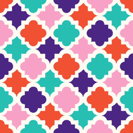 seamless colorful geometric tiles patternのイラスト素材