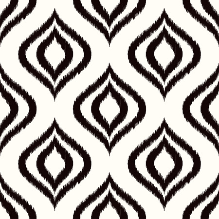 seamless black and white ornament patternのイラスト素材