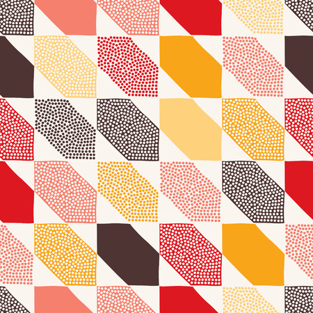 seamless geometric dots doodle patternのイラスト素材