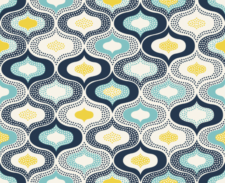 seamless abstract ornament dots doodle patternのイラスト素材