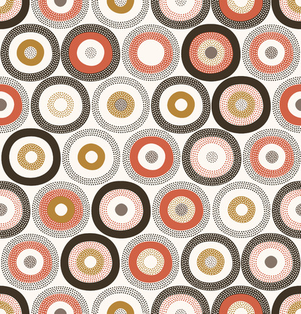 seamless circle doodle funny backgroundのイラスト素材