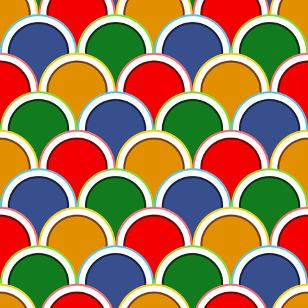 seamless japanese scallop ocean wave patternのイラスト素材